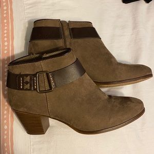 Booties with buckle detailing